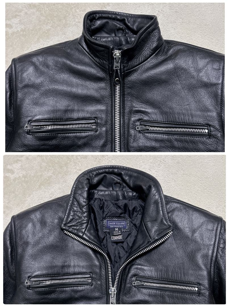 美品 70s〜90s TALONジップ シングル ライダース M カウハイド