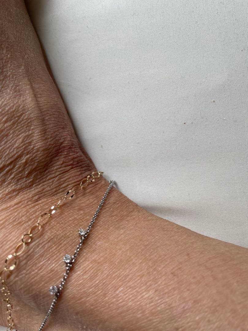 天然ダイヤモンドトリロジーチェーンアンクレットP850