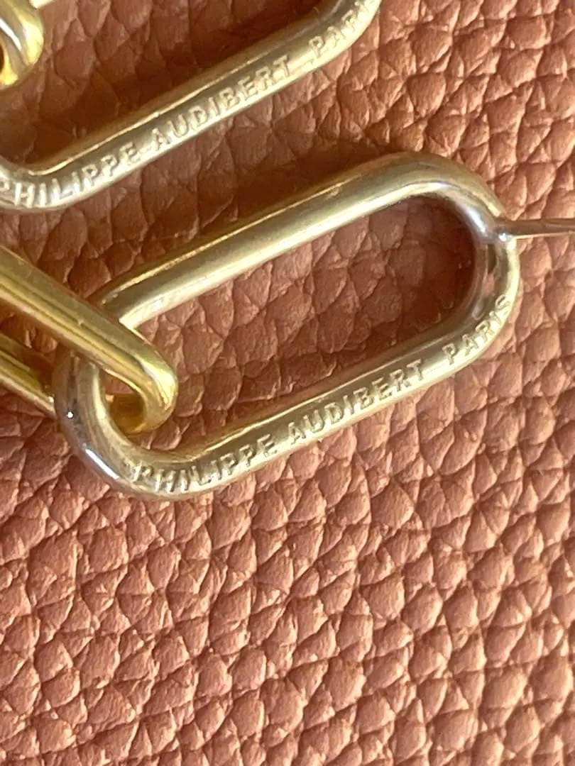 ＜PHILIPPE AUDIBERT＞OVAL コンビカラー ピアス