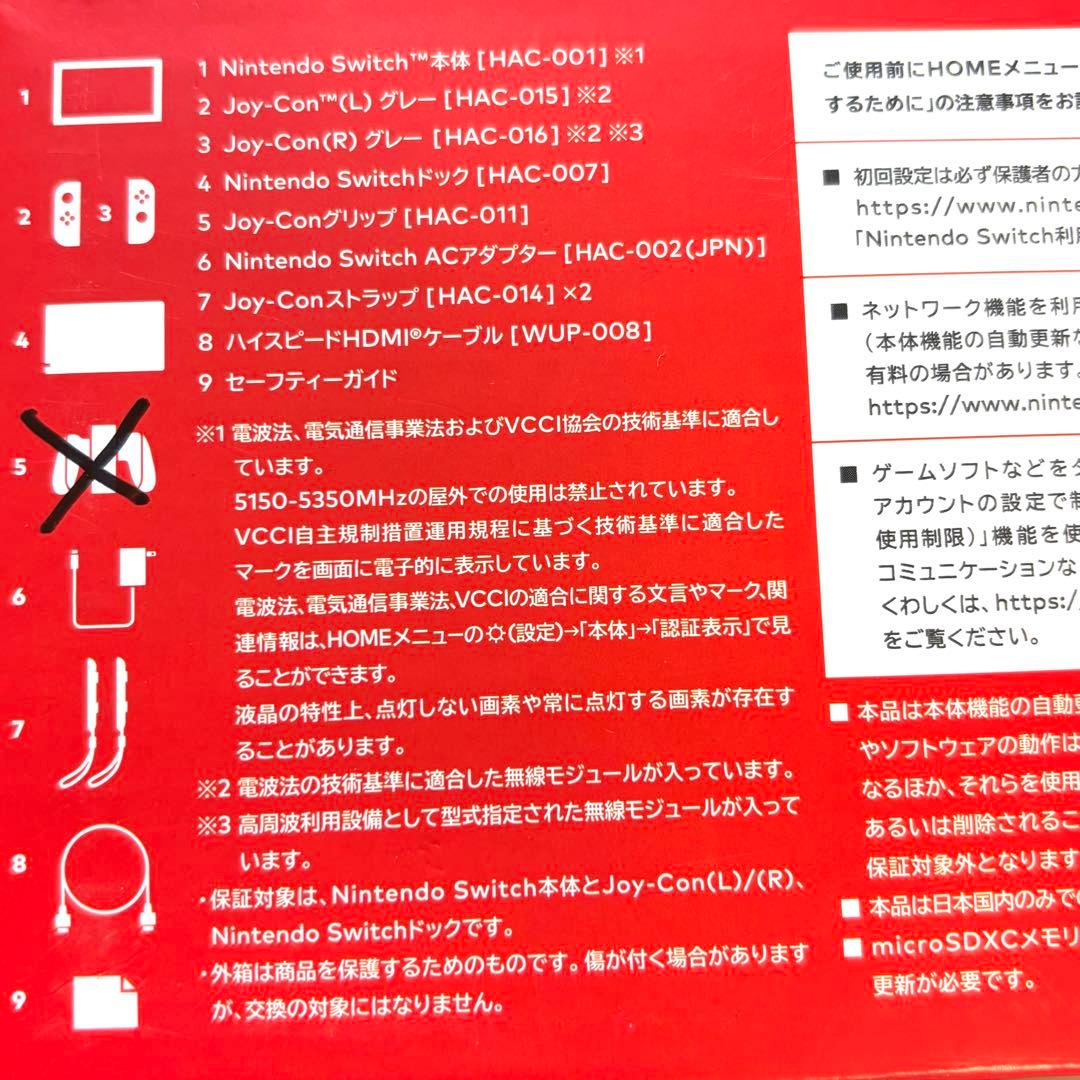 Nintendo Switch 本体 グレー 【カバー ケース SDカード付】
