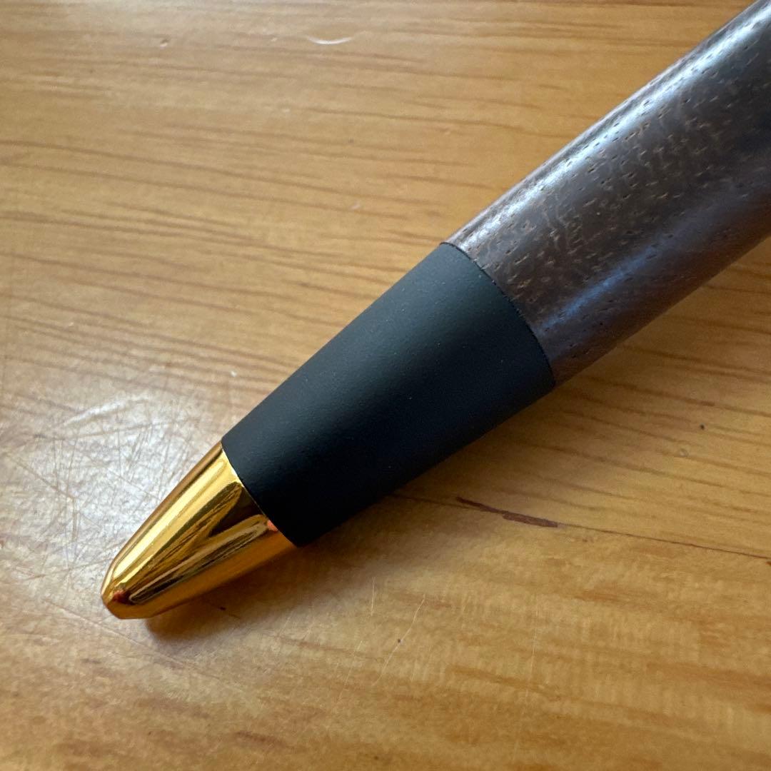 新品 野原工芸 シャーペン インドローズウッド 新型 ゴールド金具 付属品完備