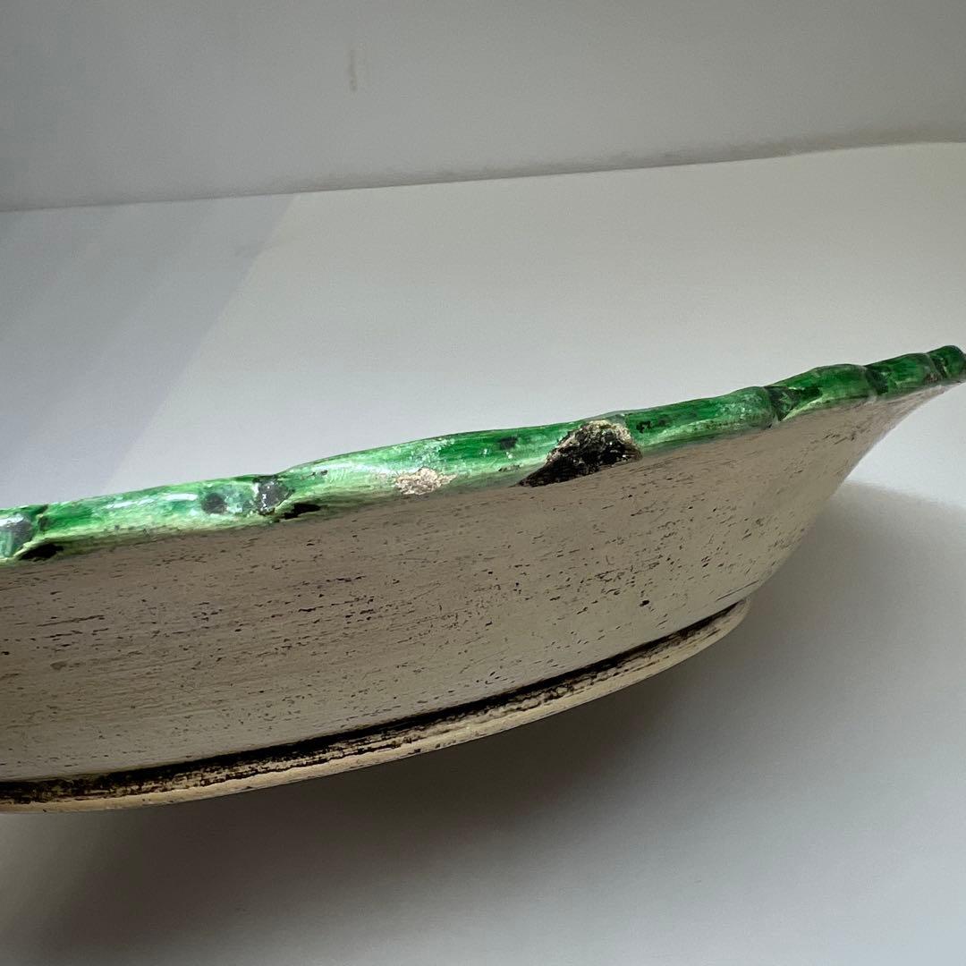 江戸中期　源内焼　大皿　幅約26㎝　東Y7-0729⭐︎2Fトコヒ