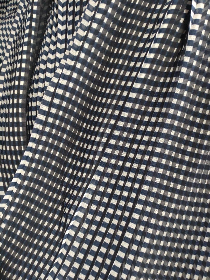 アリスアンドオリビア シフォンチェック プリーツスカート