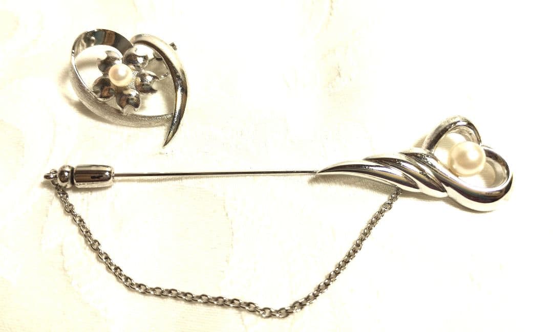 TASAKI 田崎真珠 タサキ シルバー ブローチ ローラアシュレイ　ハンカチ