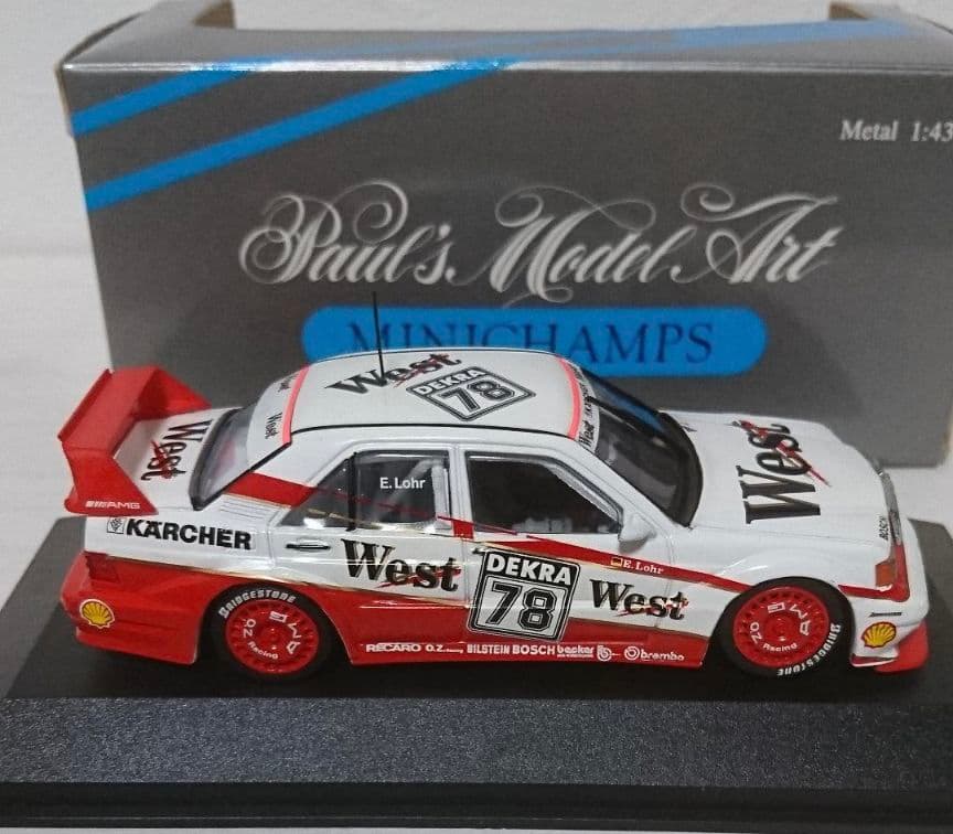 超激レア 1/43メルセデス190E Evo2 AMG West #78