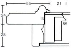 油彩額縁 M10号用 レインボー　金