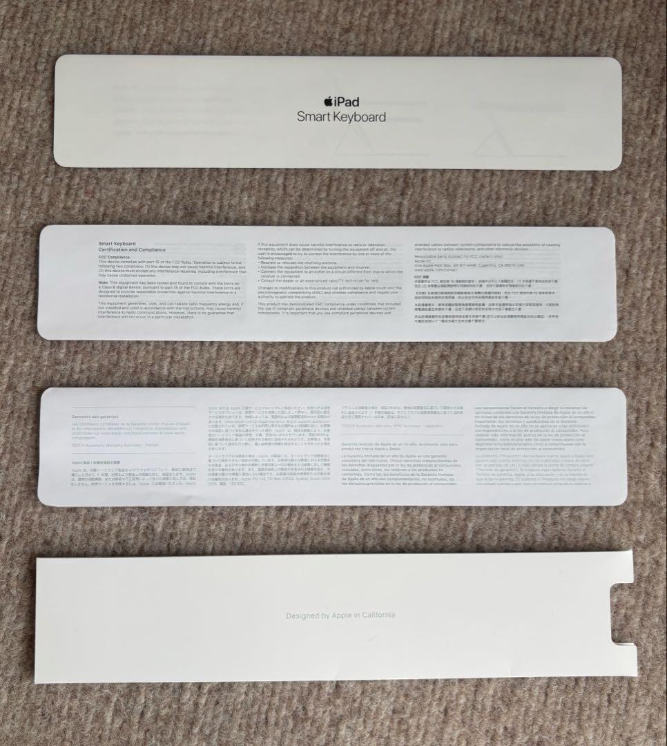 Apple　純正　smart keyboard　スマートキーボード　A1829