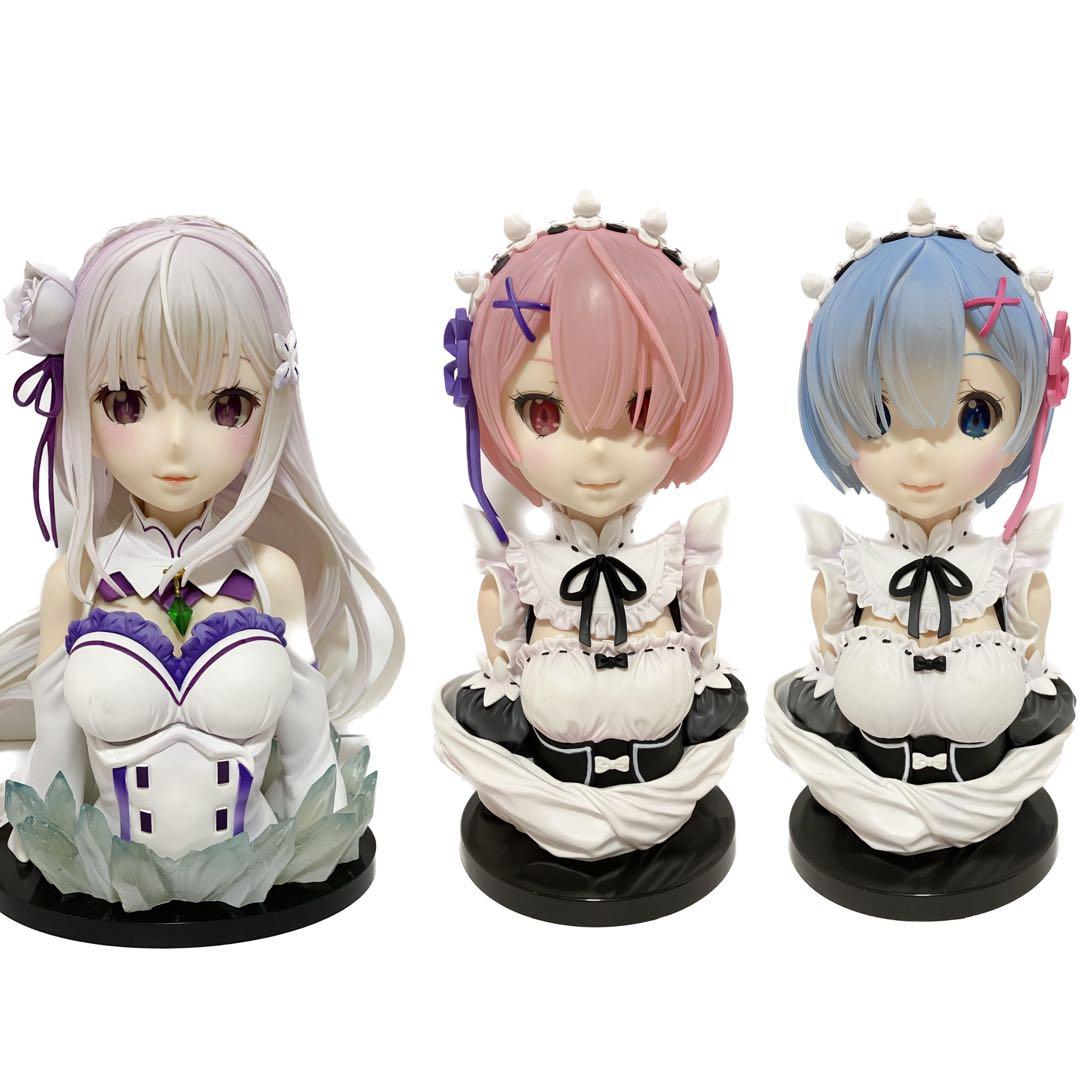 Re:ゼロ リゼロ 一番くじ アートスケールフィギュア レム ラム エミリア