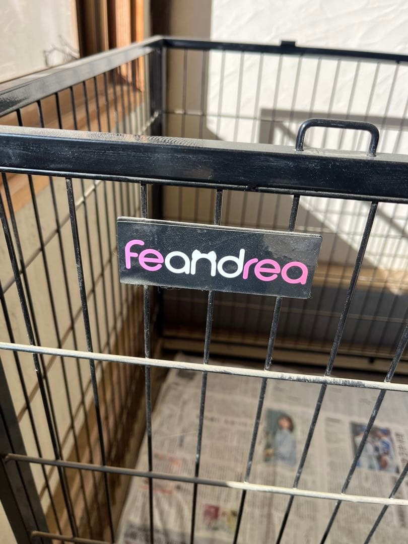 Fearndea 中型犬用ケージ 黒