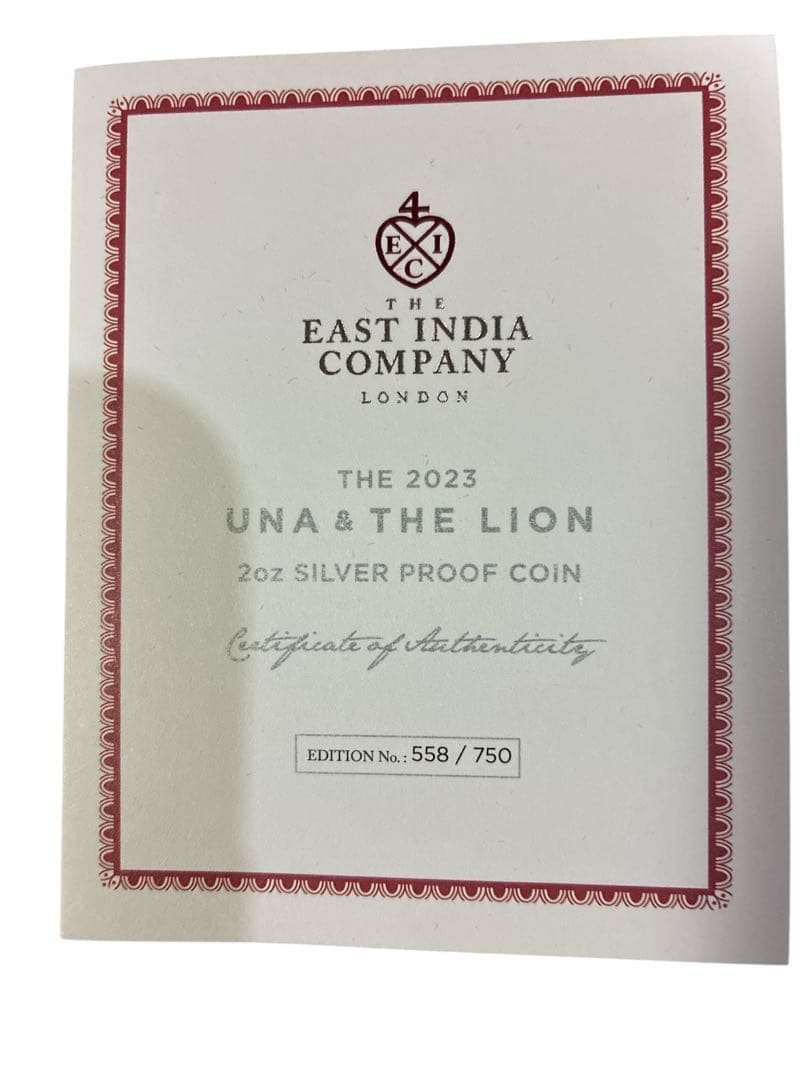 2023 ウナとライオン2oz シルバー