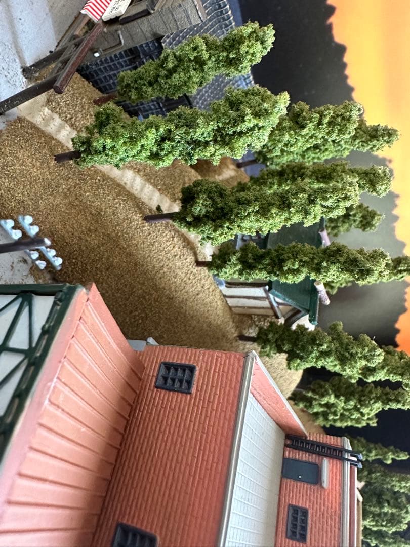 ジオラマ完成版精密鉄道風景模型 駅前横丁Nゲージ 現状品 鉄道模型完成品駅電車