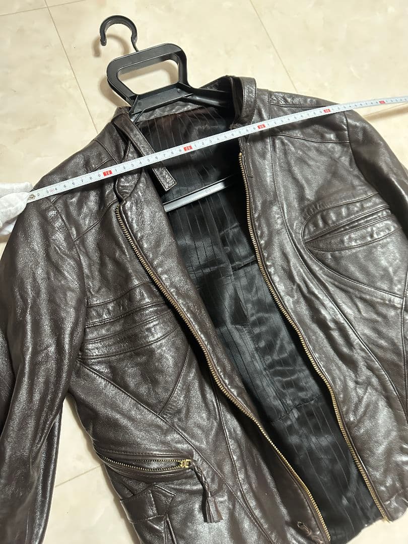 ヘンリーデュアルテ ヴィンテージ レザージャケット ブラウン