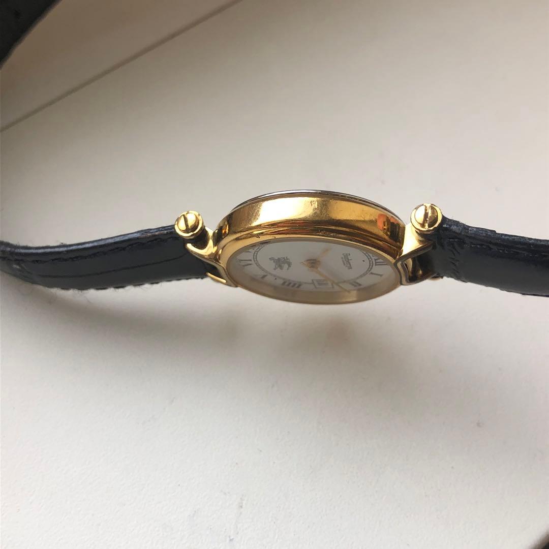 Burberrys バーバリーズ　電池新品　ローマン　レザー ベルト 時計