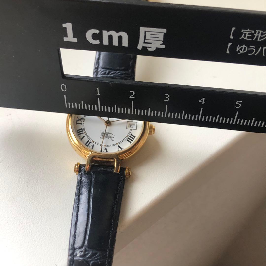 Burberrys バーバリーズ　電池新品　ローマン　レザー ベルト 時計