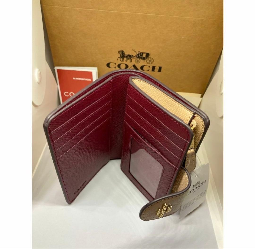 COACH　コーチ　C6390　二つ折り財布　クロスグレイン　ミディアム