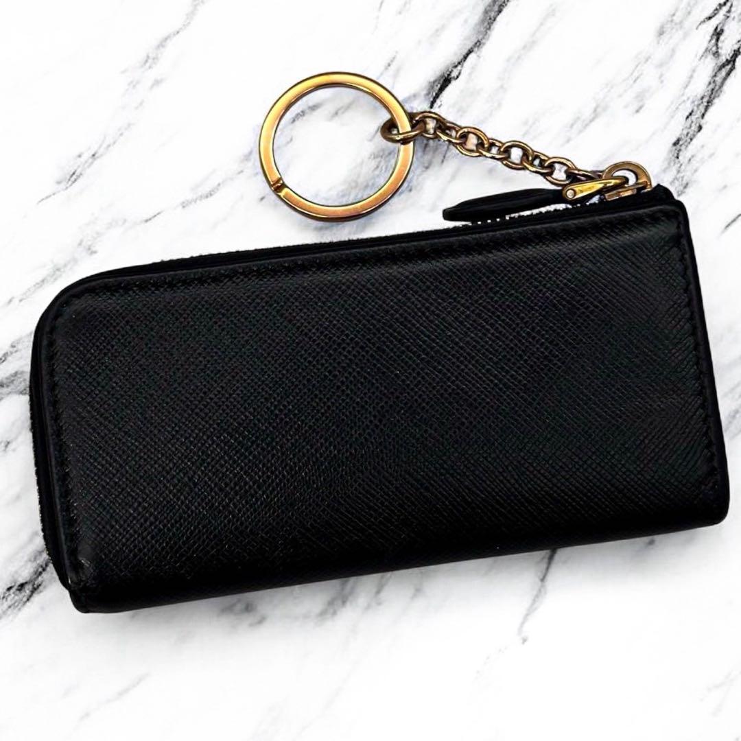 美品 プラダ サフィアーノ ケース 小銭入れ キーケース コンパクト 財布