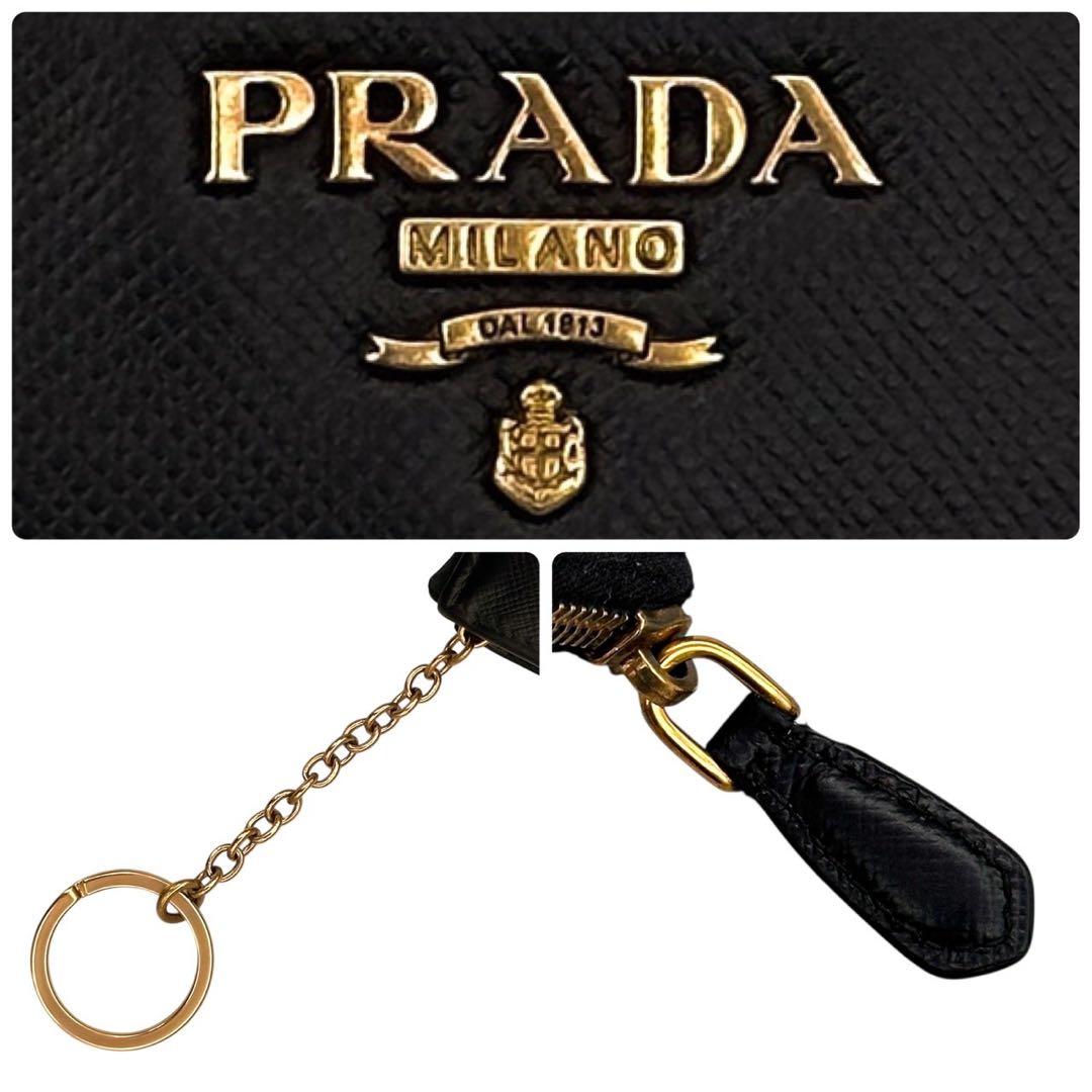 美品 プラダ サフィアーノ ケース 小銭入れ キーケース コンパクト 財布