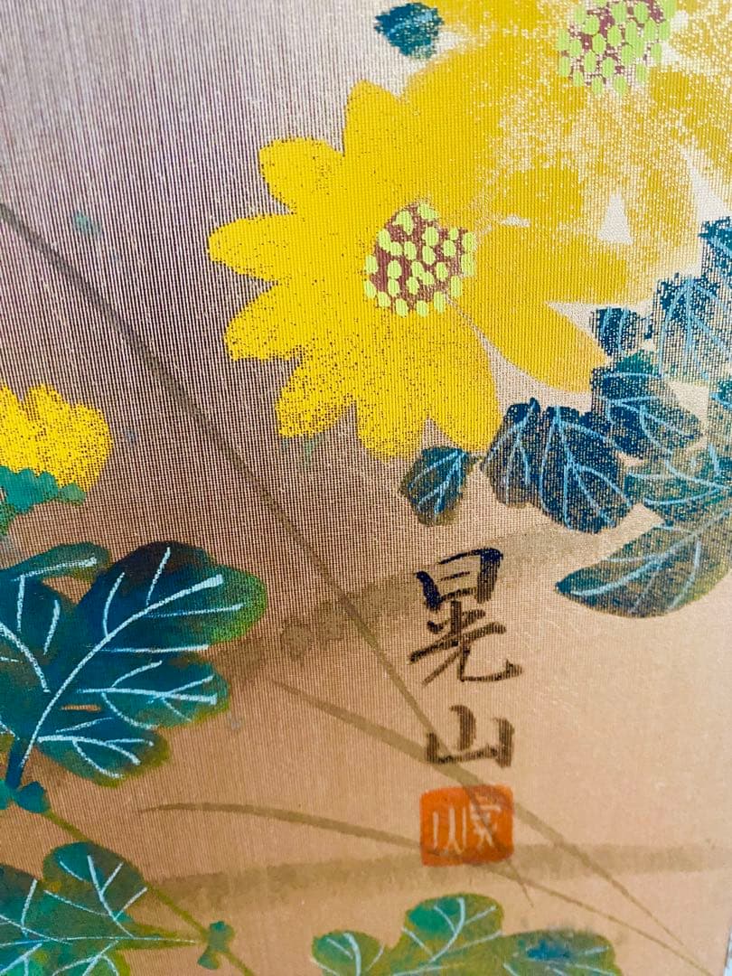 花と蝶の屏風 160cm x 90cm