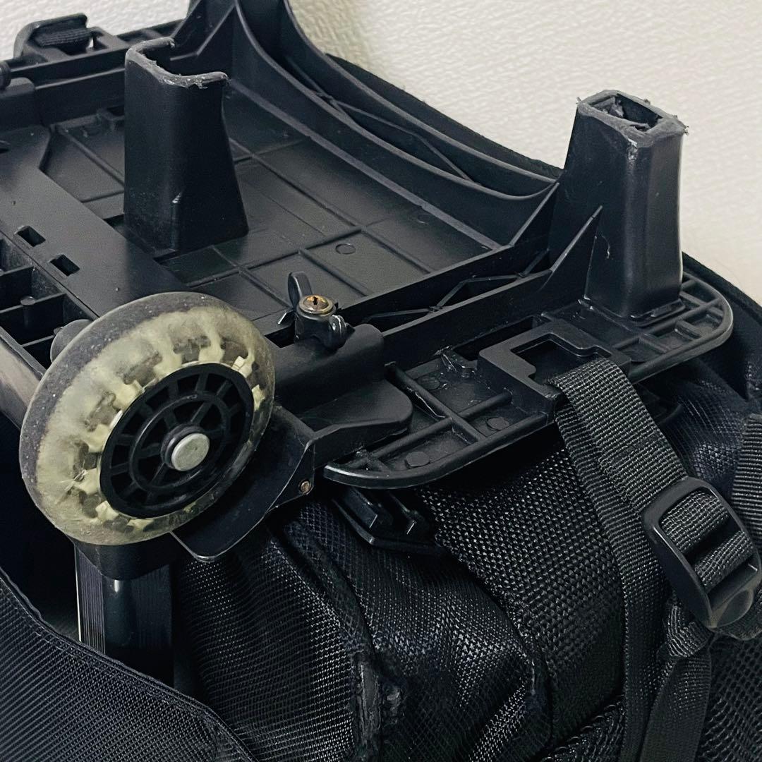 UDGレコードバッグ キャリーカート内蔵 Black インナーOrenge