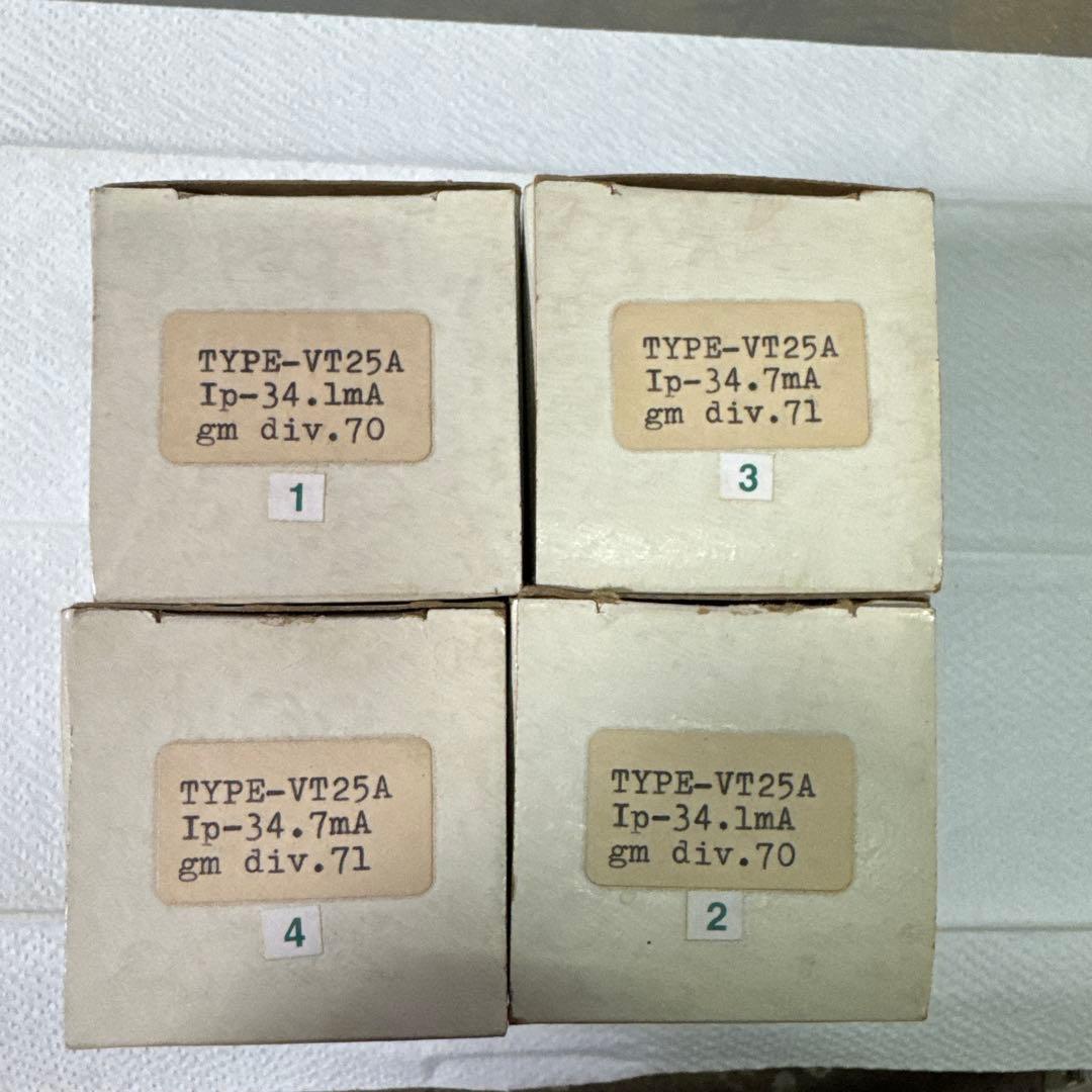 父の遺品整理SYLVANIA VT-25A 真空管4本セット