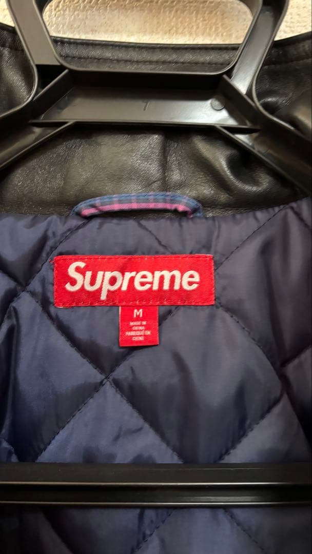 ジャケット・アウター Supreme Leather Collar Utility Jacket M