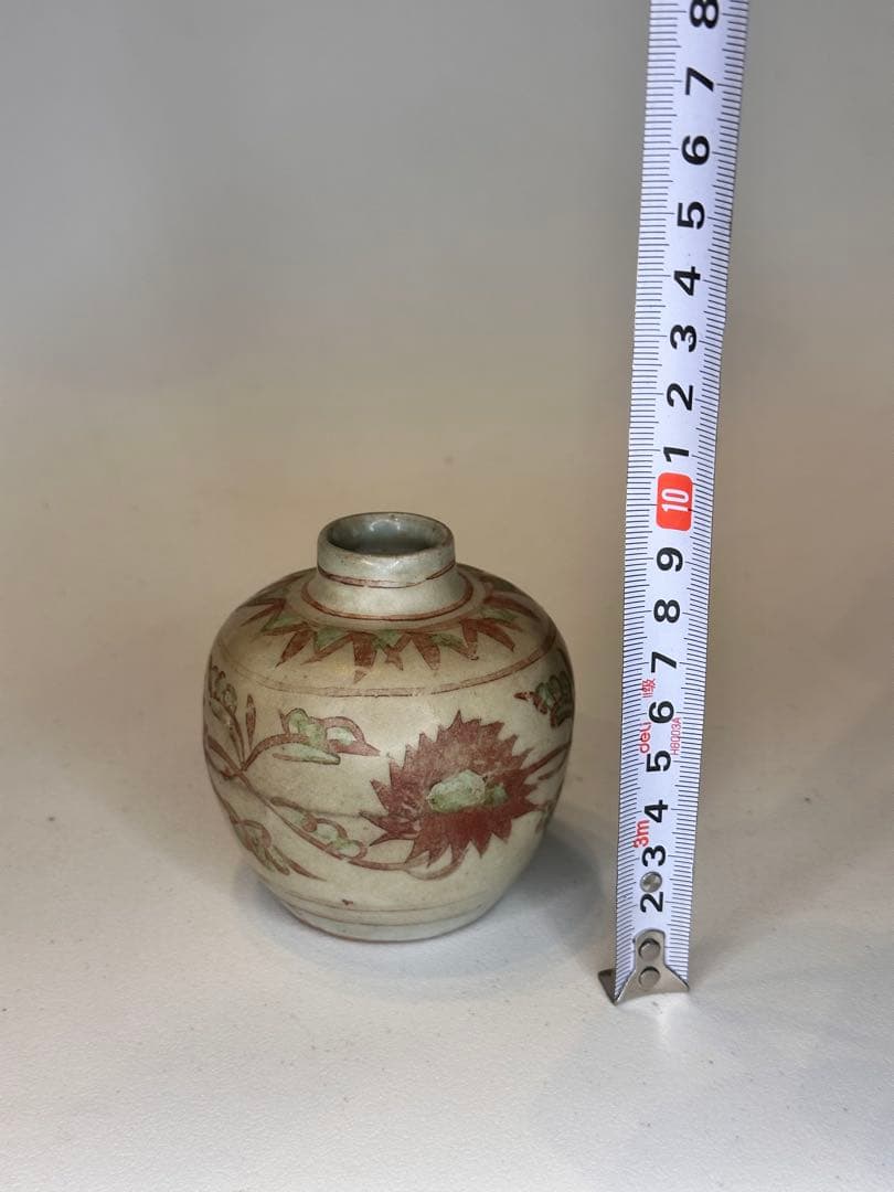 明時代 明洪武 釉裏紅 小壺茶入 中国古美術 古董品