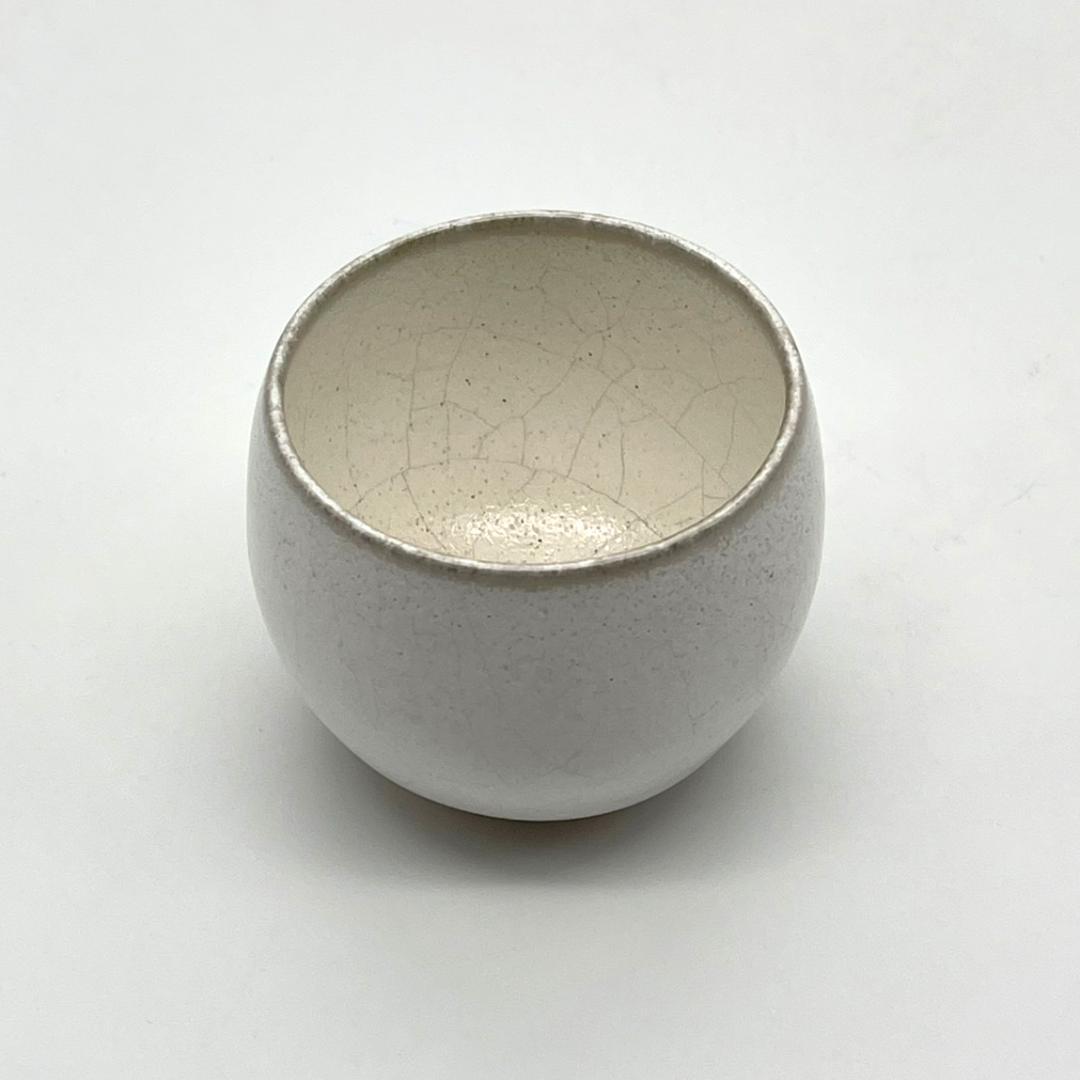 清水卯一 白釉 ぐい呑 盃 合箱 人間国宝 保証