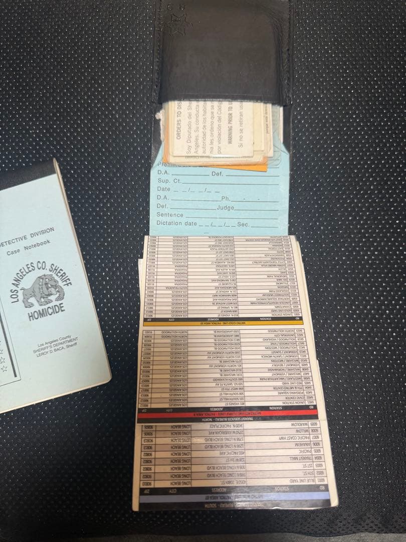 実物ロサンゼルスカウンティーシェリフメモパッド中古
