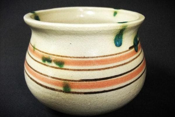 織部 弥七田手 建水 『加藤 弥右衛門』 美濃焼 大萱窯 茶道具