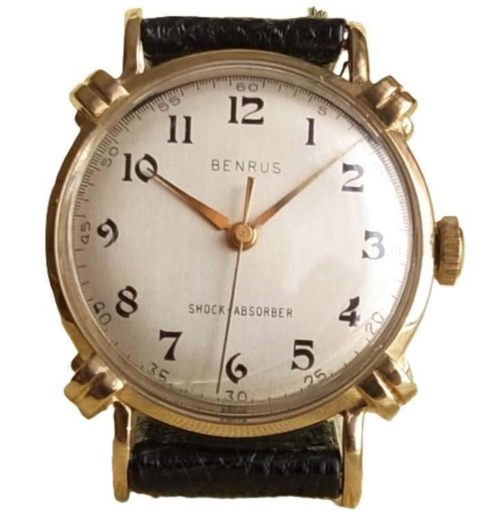 ★美品BENRUS14GOLD無垢17石手巻き分解掃除済み★