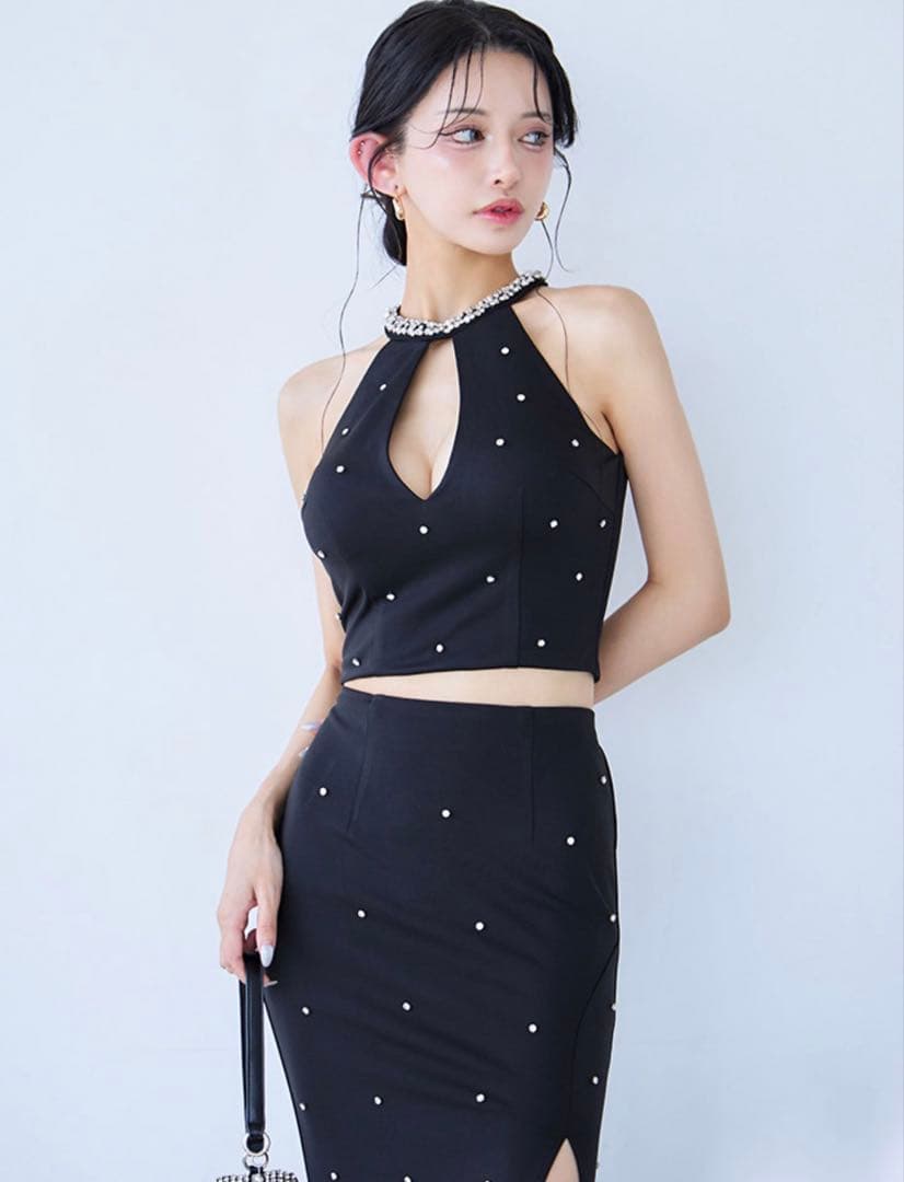 JEWELS アメスリビジュー ロングドレス ブラック Mサイズ 美品