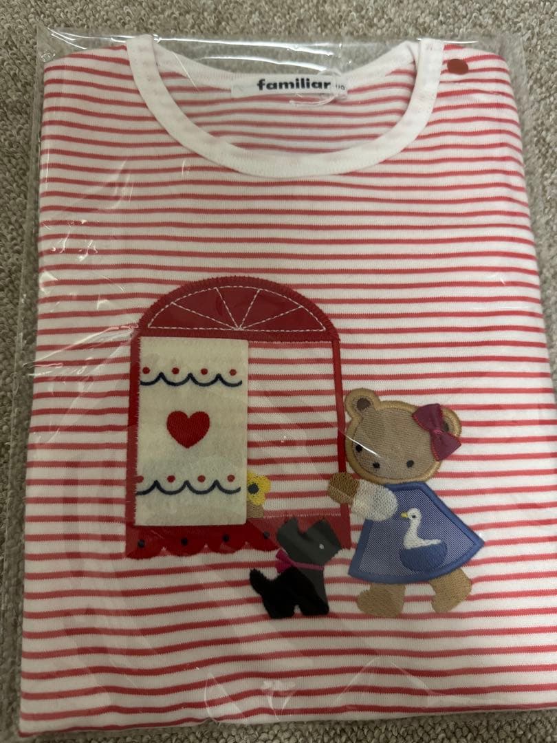 familiar ストライプ柄 長袖Tシャツ 90