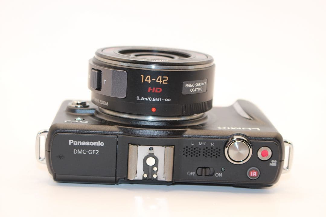 ★純正バッテリー2個、レンズ収納袋付★ LUMIX DMC-GF2 電動ズーム