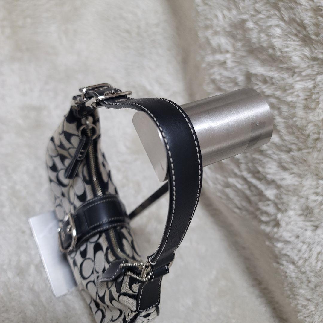 三日月型 極美品✨コーチ ハーフムーン ワンショルダー シグネチャー 専用袋