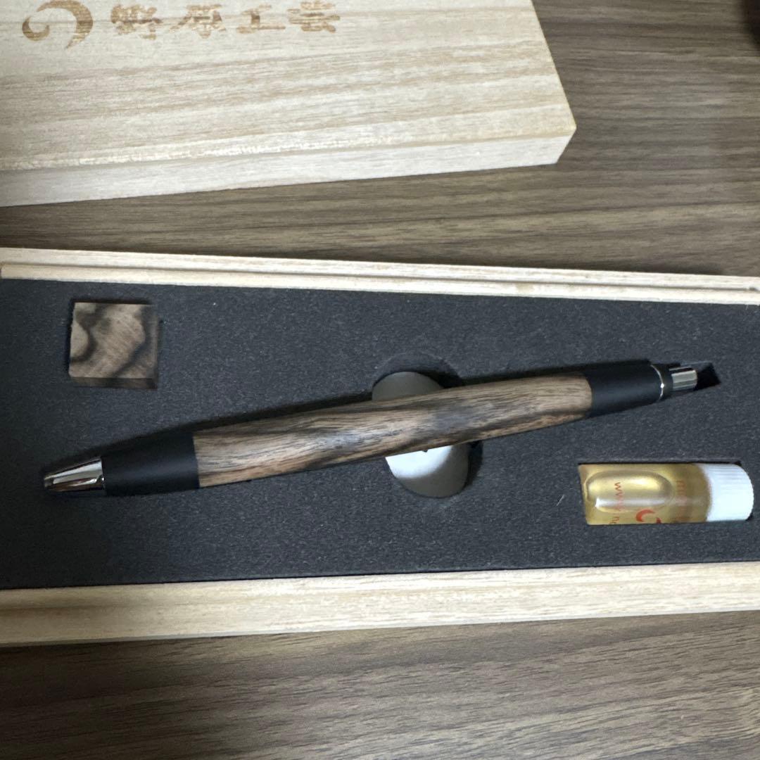 野原工芸 特上黒柿 スリムボールペン