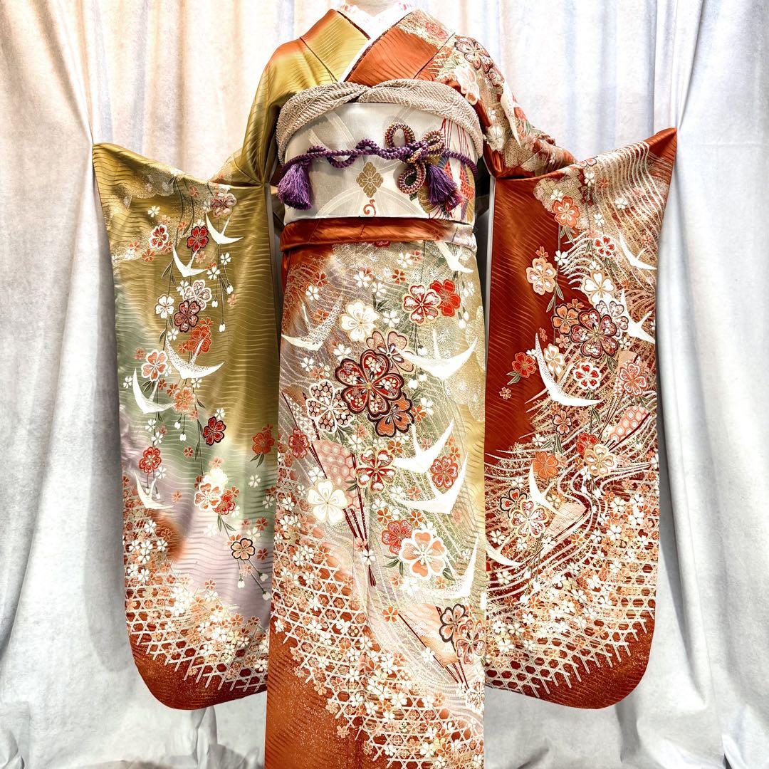 ❣️SALE❣️美品　振袖フルセット　正絹長襦袢　古典柄　153〜163