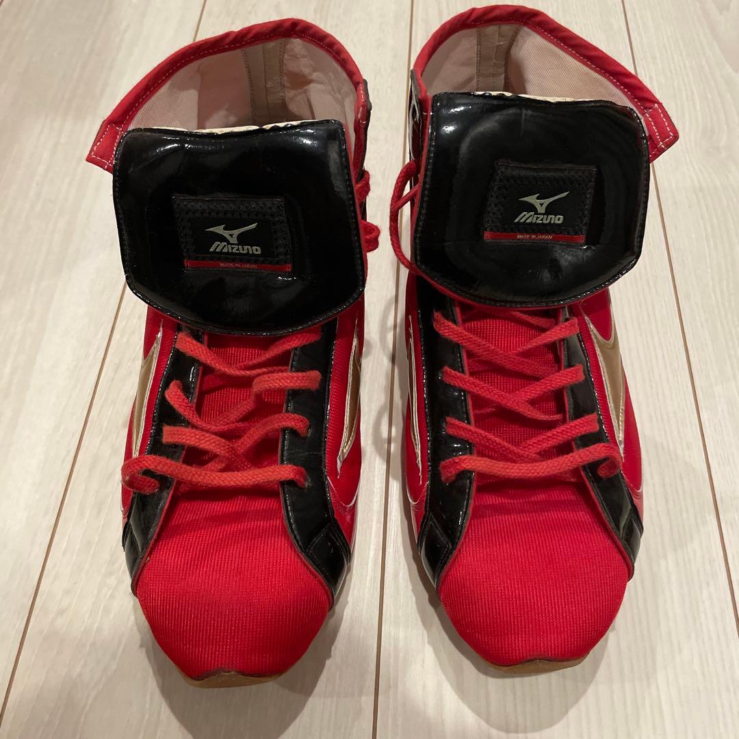Mizuno ボクシングシューズ レッド/ゴールド　　サイズ27cm