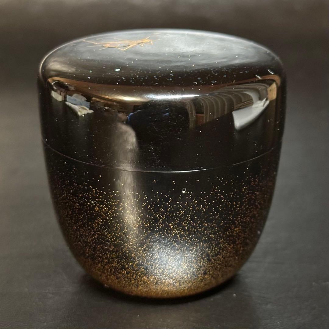 虫 棗/螺鈿 鈴虫 蒔絵 棗！『田中 貴司』作！共箱/共布/栞付★一后一兆 師事