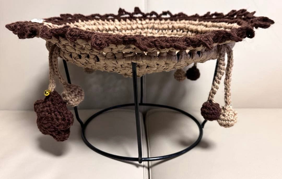 猫用　ベッド（ベージュ×ブラウン）　ハンドメイド　magoooz3