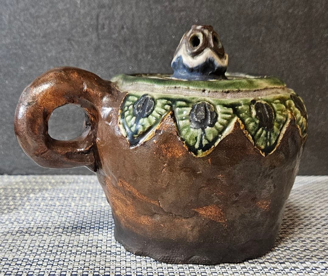 古琉球系　鉄釉　緑釉　青釉　急須　酒次 花入　オブジェ　酒器　カラカラ　壺屋焼
