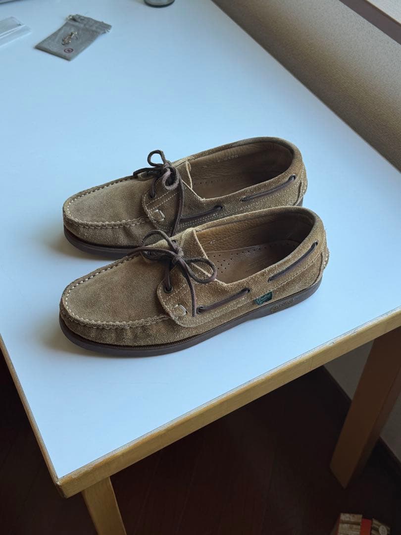 [美品]Paraboots BARTH モカシン　スエード