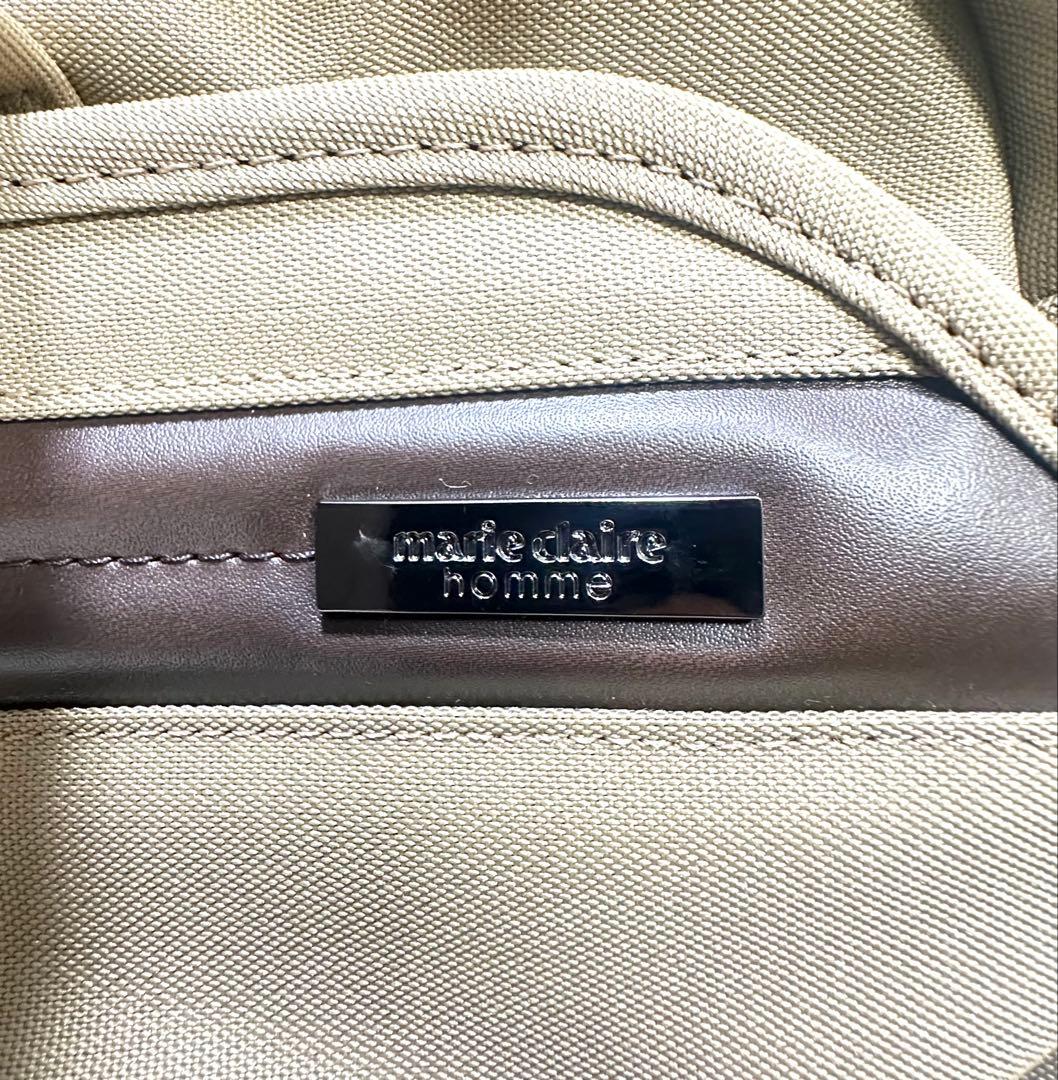 MARIE CLAIRE ベージュ ナイロン ボストンバッグ