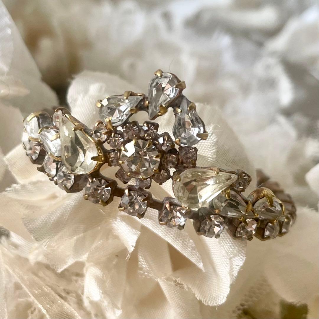 チェコガラスドールティアラA ラインストーン　フランスアンティークヴィンテージ