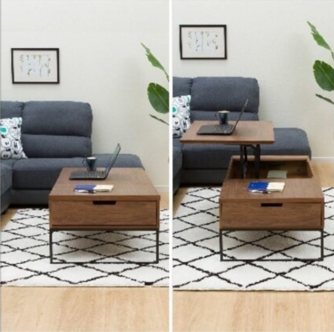 ニトリ　昇降センターテーブル　Nヒバリ　120MBR