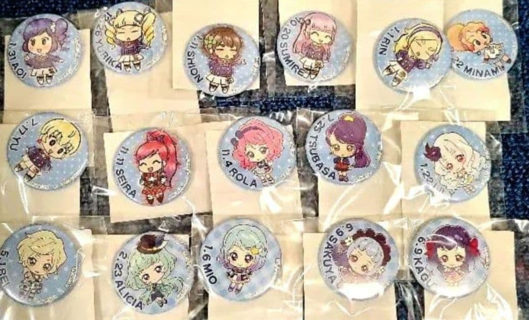 【39個まとめ売り】アイカツ！ノベルティバースデー缶バッジセット