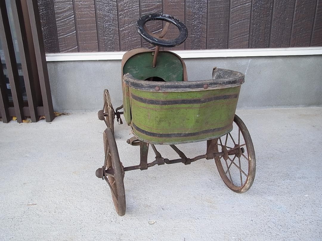 木製/ブリキ　子供用　ペダルカー　時代不明　アンティーク　レトロ