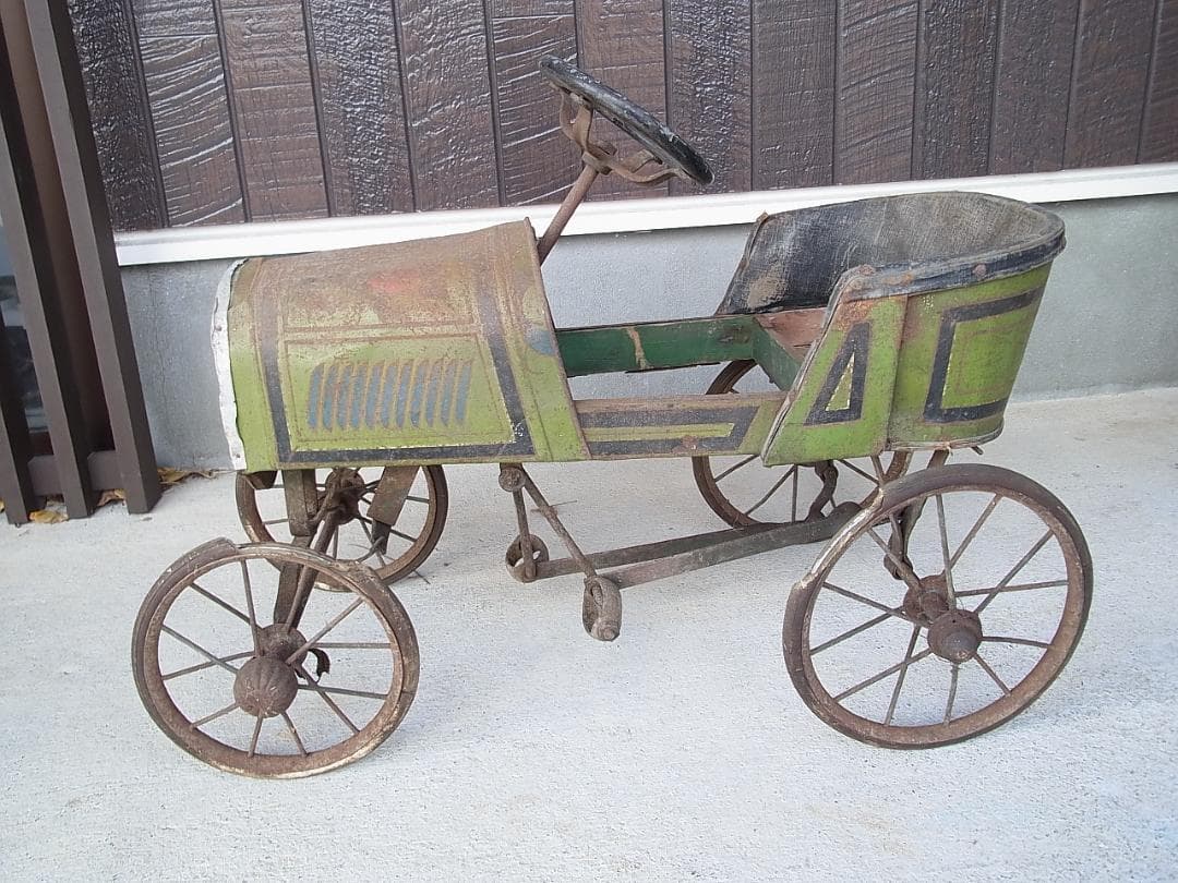 木製/ブリキ　子供用　ペダルカー　時代不明　アンティーク　レトロ