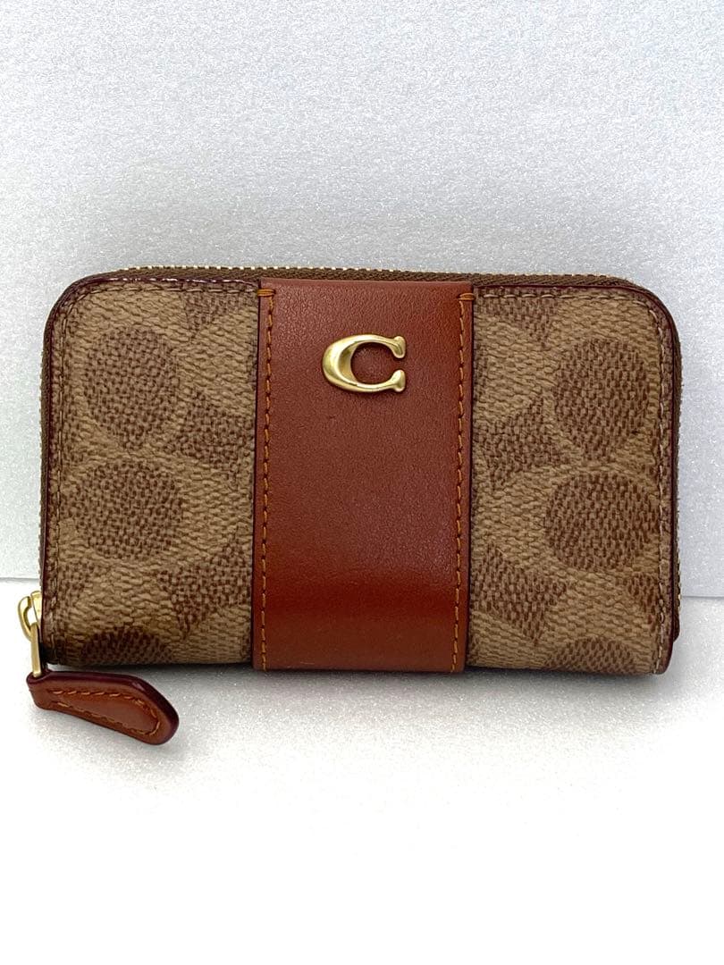 【美品‼︎】COACH エッセンシャルスモールジップアラウンド カードケース