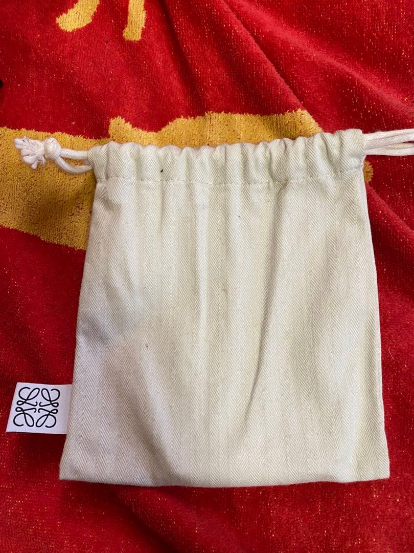 LOEWE ロエベ 財布 ラウンドファスナー リネン レザー ブラック