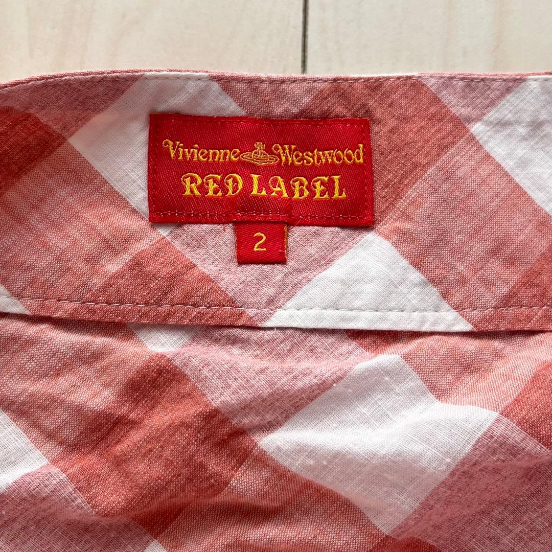 ヴィヴィアンウエストウッドレッドレーベル ギンガムチェック バルーンスカート